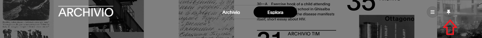 immagine simbolo pin vicino a menu